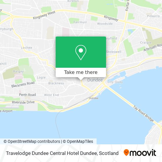 Travelodge Dundee Central Hotel Dundee map