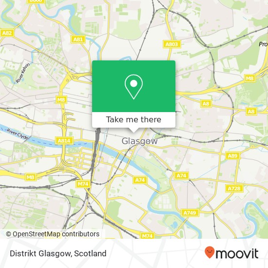 Distrikt Glasgow map