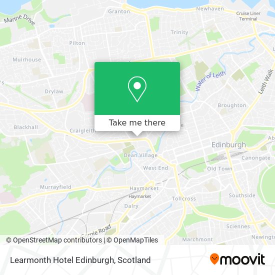 Learmonth Hotel Edinburgh map