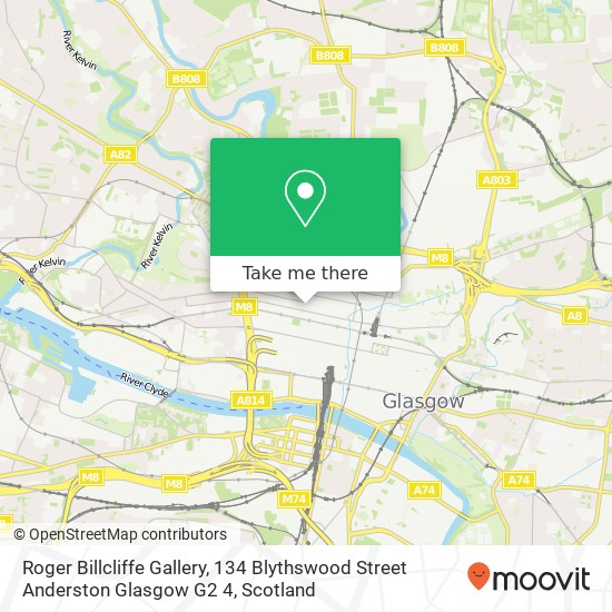Roger Billcliffe Gallery, 134 Blythswood Street Anderston Glasgow G2 4 map