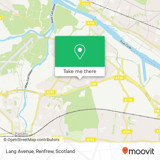 Lang Avenue, Renfrew map