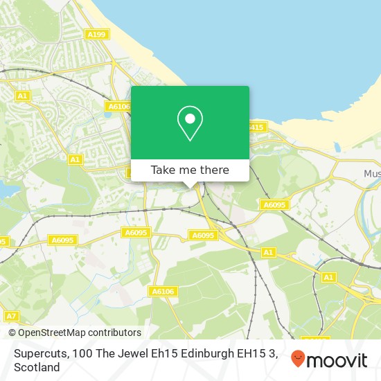 Supercuts, 100 The Jewel Eh15 Edinburgh EH15 3 map