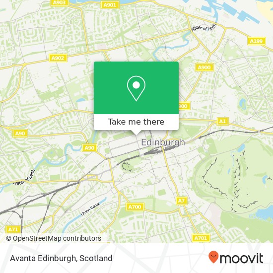 Avanta Edinburgh map