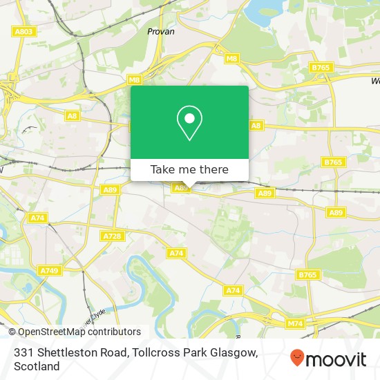 331 Shettleston Road, Tollcross Park Glasgow map