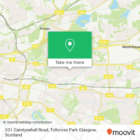 331 Carntynehall Road, Tollcross Park Glasgow map