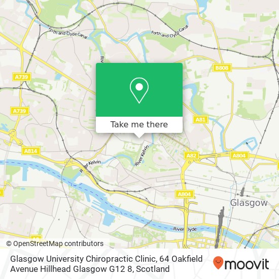 Glasgow University Chiropractic Clinic, 64 Oakfield Avenue Hillhead Glasgow G12 8 map
