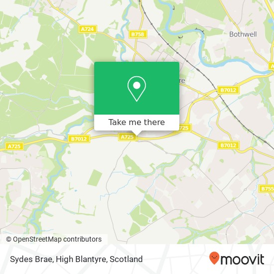 Sydes Brae, High Blantyre map