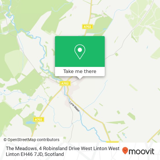 The Meadows, 4 Robinsland Drive West Linton West Linton EH46 7JD map