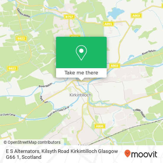 E S Alternators, Kilsyth Road Kirkintilloch Glasgow G66 1 map