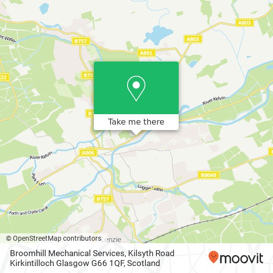 Broomhill Mechanical Services, Kilsyth Road Kirkintilloch Glasgow G66 1QF map