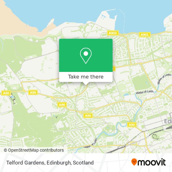 Telford Gardens, Edinburgh map