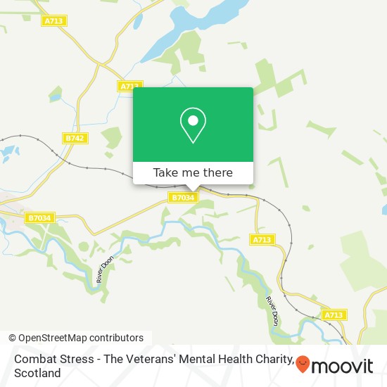 Combat Stress - The Veterans' Mental Health Charity map