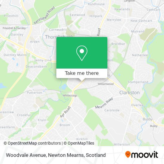 Woodvale Avenue, Newton Mearns map