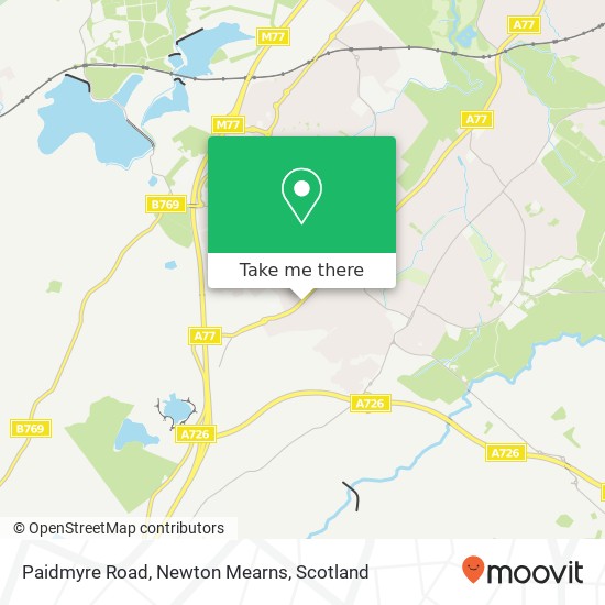 Paidmyre Road, Newton Mearns map