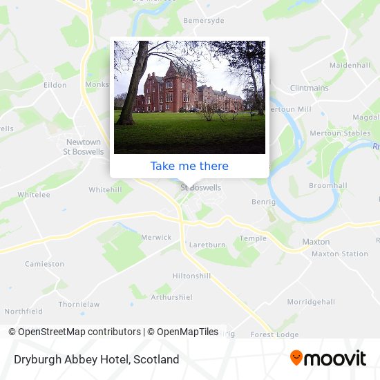 Dryburgh Abbey Hotel map