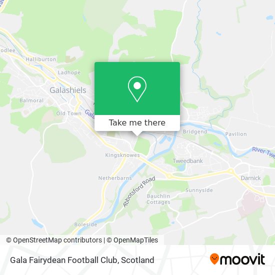 Gala Fairydean Football Club map