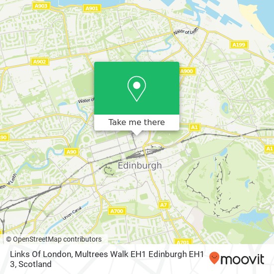 Links Of London, Multrees Walk EH1 Edinburgh EH1 3 map