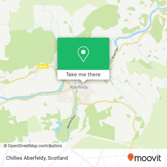 Chillies Aberfeldy map