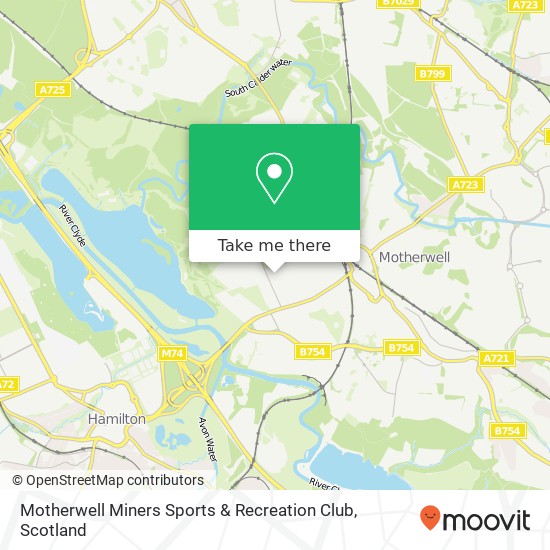 Motherwell Miners Sports & Recreation Club map