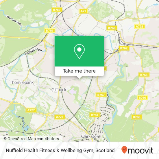 Nuffield Health Fitness & Wellbeing Gym map