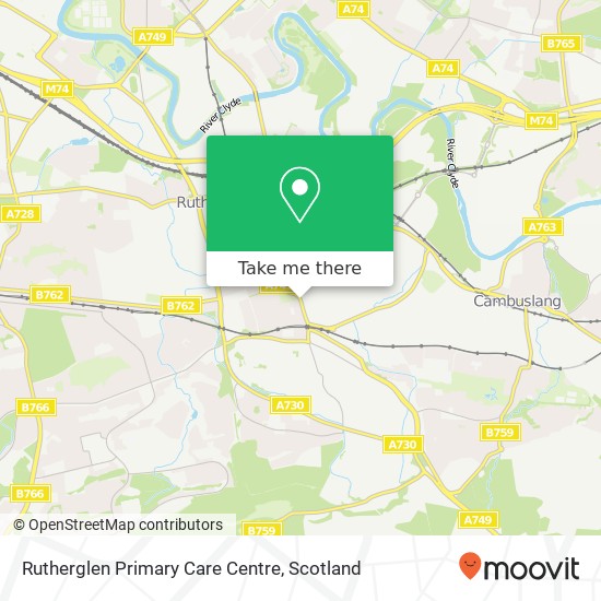 Rutherglen Primary Care Centre map