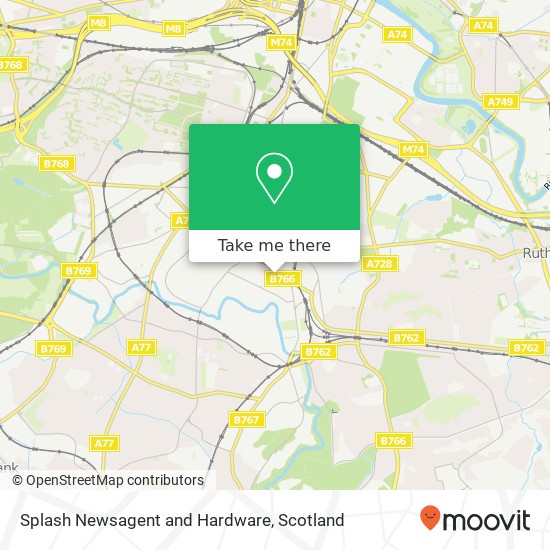 Splash Newsagent and Hardware map
