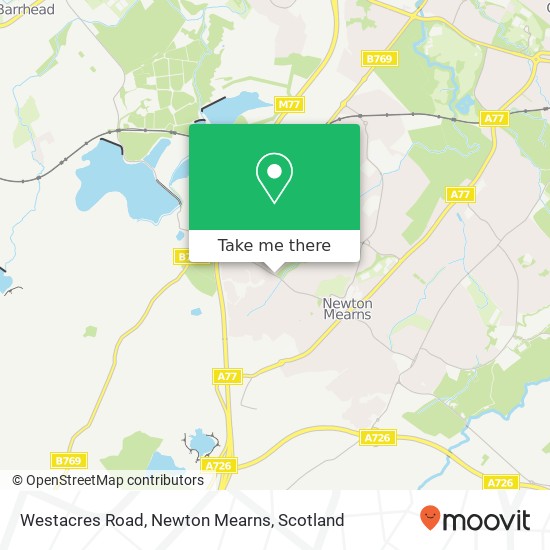 Westacres Road, Newton Mearns map