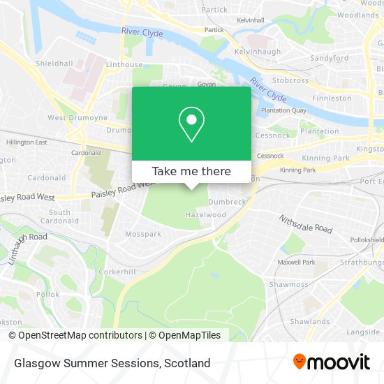 Glasgow Summer Sessions map