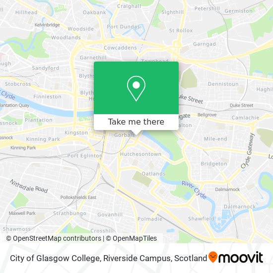 City of Glasgow College, Riverside Campus map