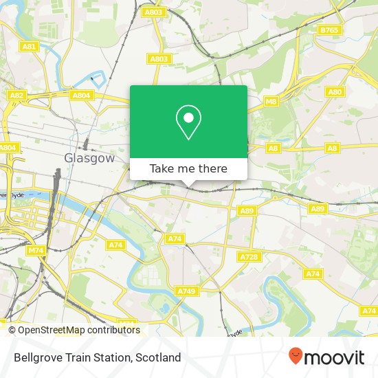 Bellgrove Train Station map