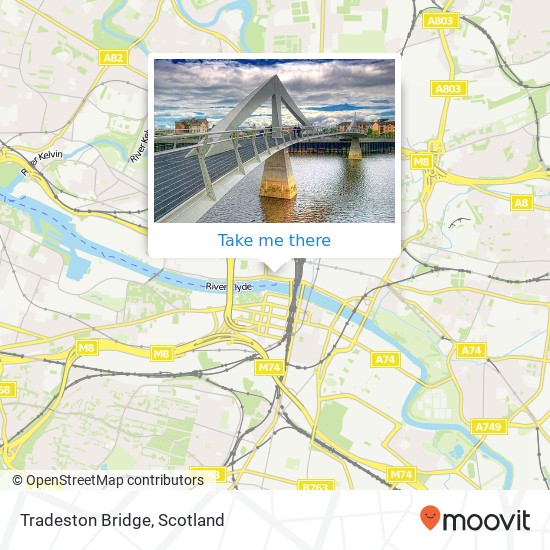 Tradeston Bridge map