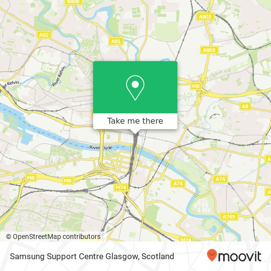 Samsung Support Centre Glasgow map