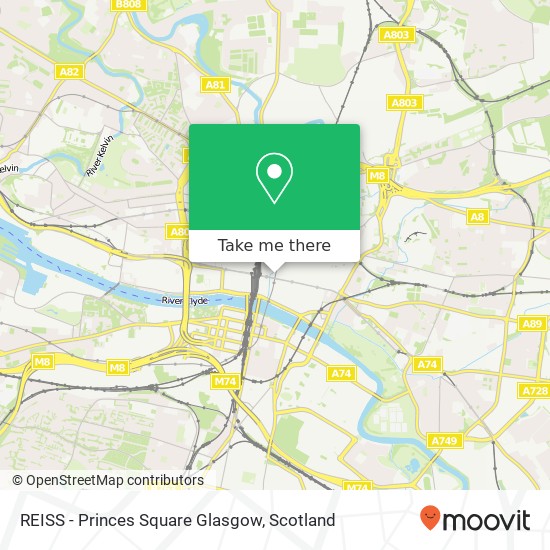 REISS - Princes Square Glasgow map