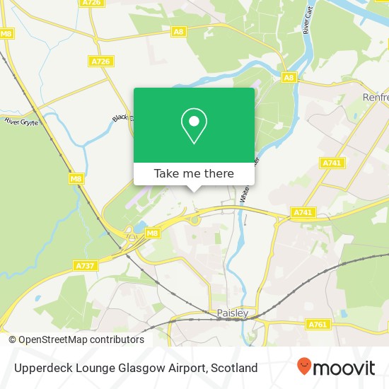 Upperdeck Lounge Glasgow Airport map