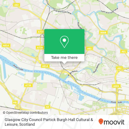 Glasgow City Council Partick Burgh Hall Cultural & Leisure map