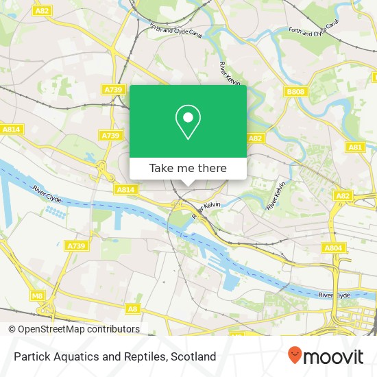 Partick Aquatics and Reptiles map