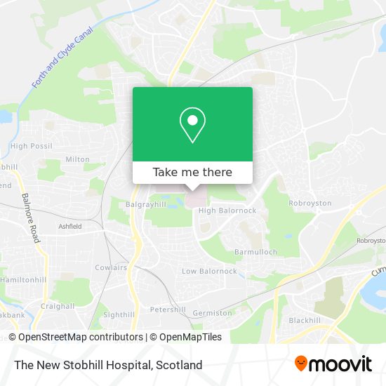 The New Stobhill Hospital map
