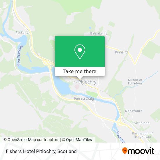 Fishers Hotel Pitlochry map