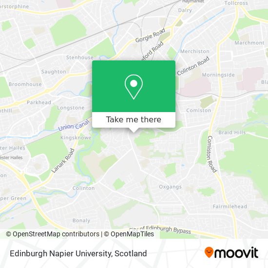 Edinburgh Napier University map