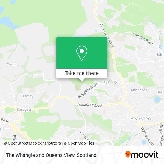 The Whangie and Queens View map
