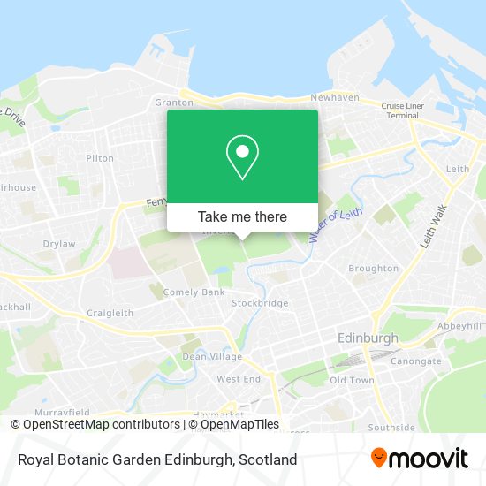 Royal Botanic Garden Edinburgh map