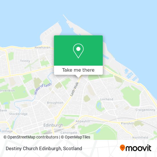 Destiny Church Edinburgh map