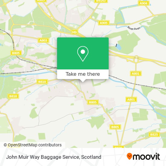 John Muir Way Baggage Service map