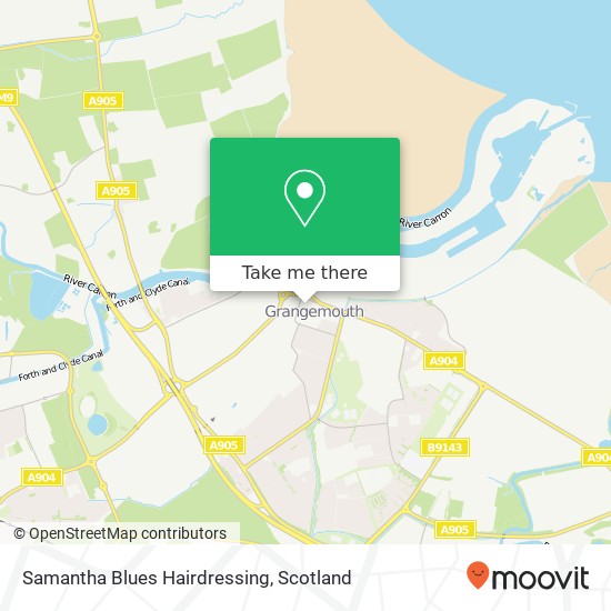 Samantha Blues Hairdressing map