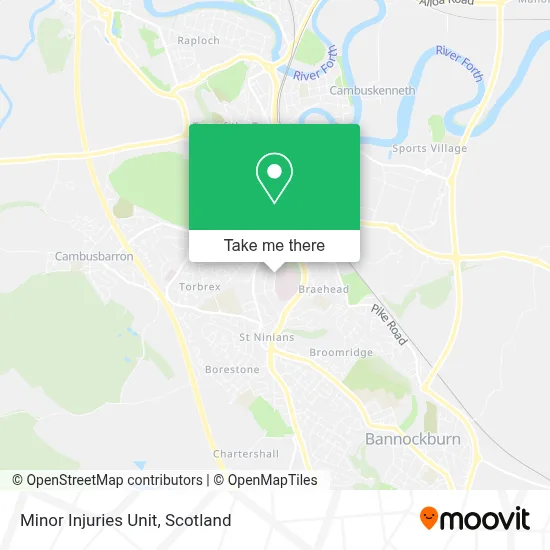 Minor Injuries Unit map