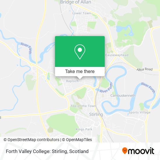 Forth Valley College: Stirling map