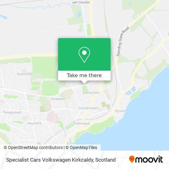 Specialist Cars Volkswagen Kirkcaldy map