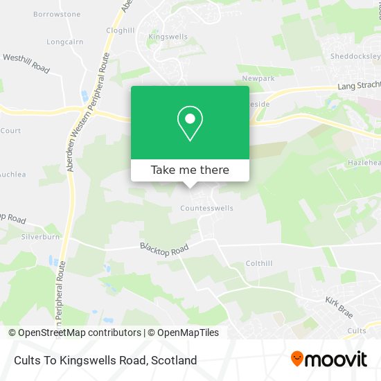 Cults To Kingswells Road map
