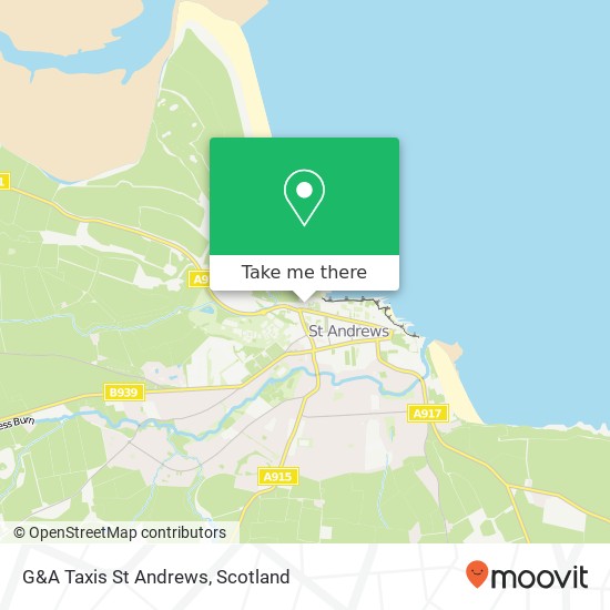 G&A Taxis St Andrews map