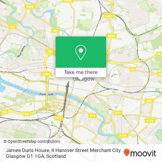 James Dun's House, 4 Hanover Street Merchant City Glasgow G1 1GA map
